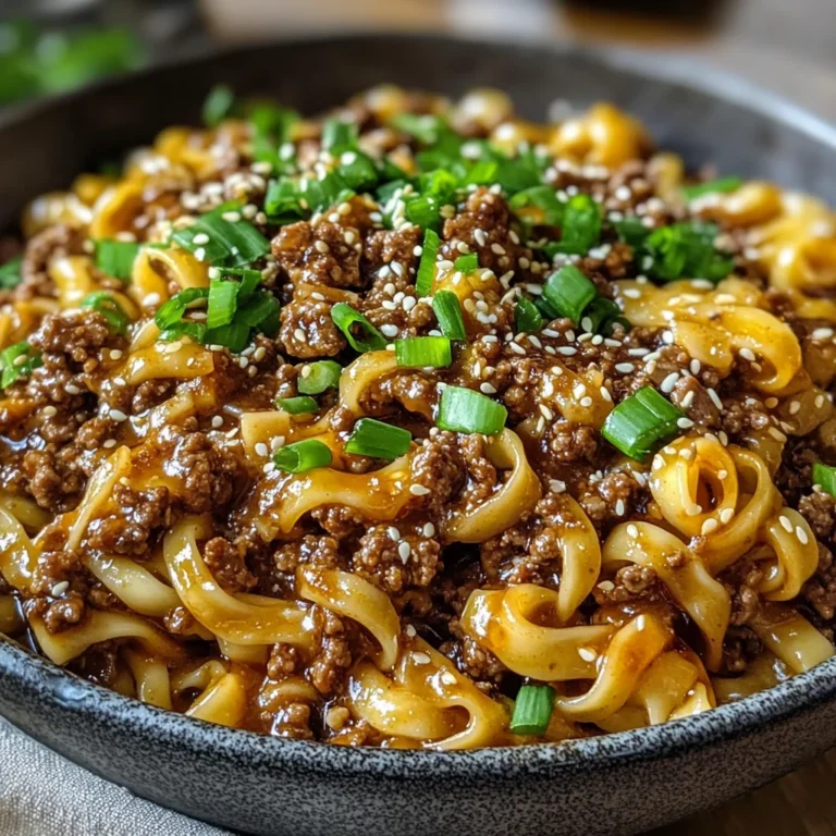 Mongolian Ground Beef Noodles