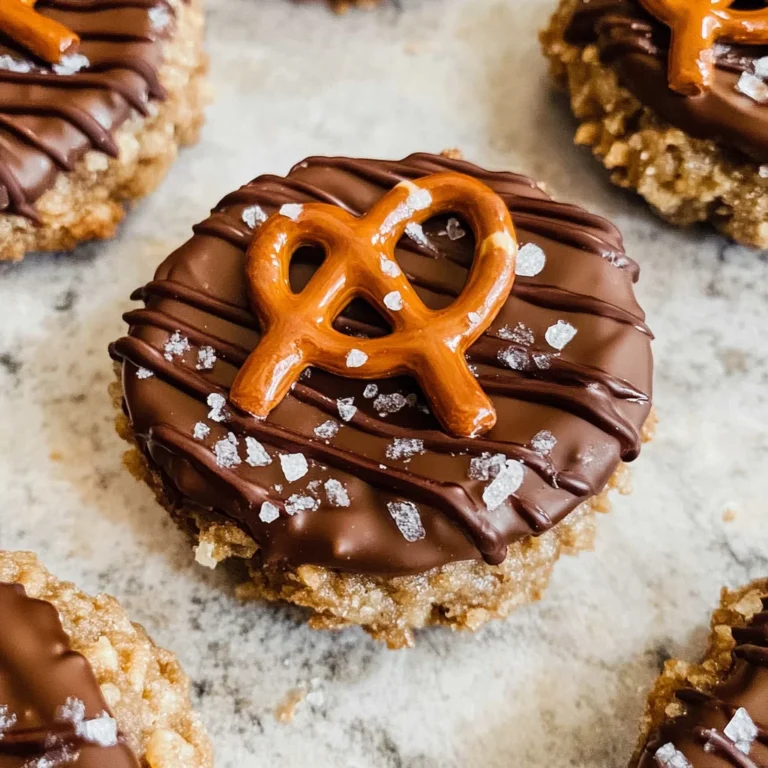 No-Bake Salted Chocolate Peanut Butter Pretzel Cookies