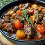 Tuscan Beef Casserole with Rosemary and Tomatoes