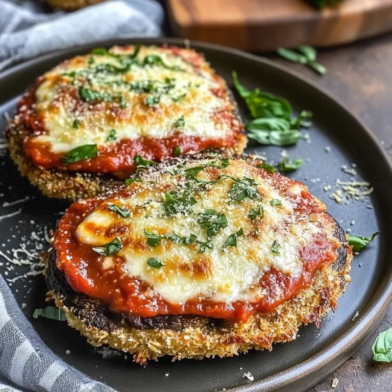 Crispy Baked Portobello Mushroom Parmesan