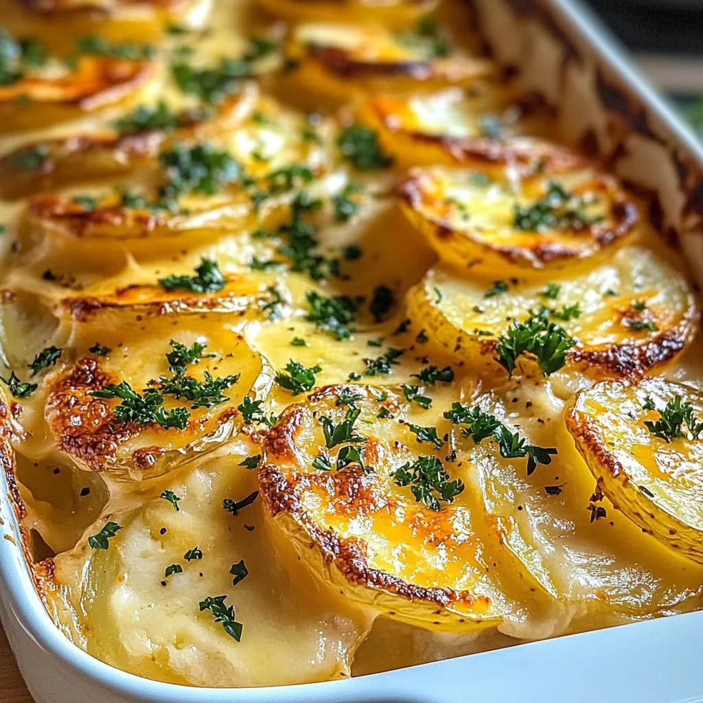 Dad’s Creamy & Cheesy Au Gratin Potatoes