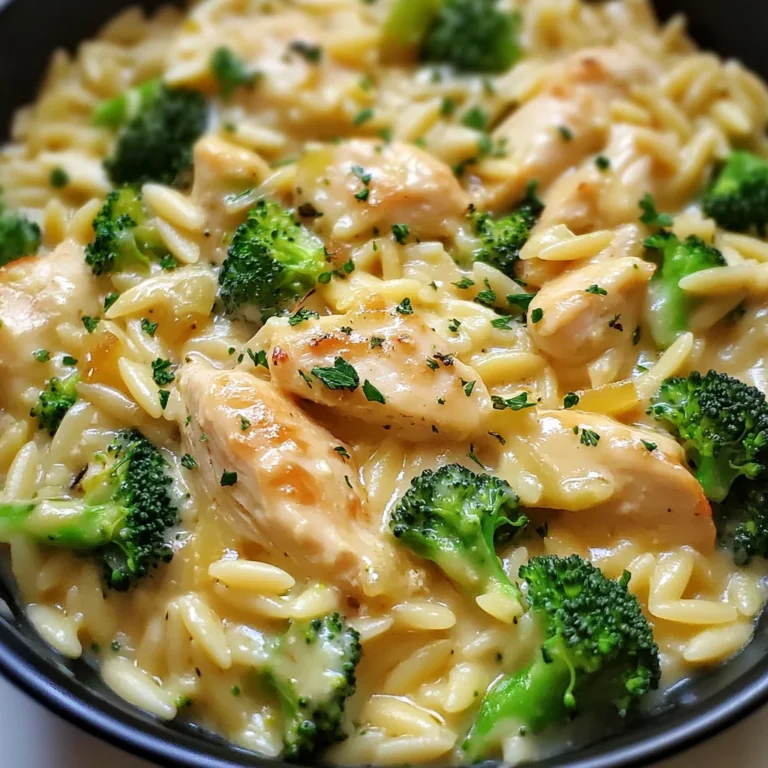 Easy Chicken and Broccoli Orzo