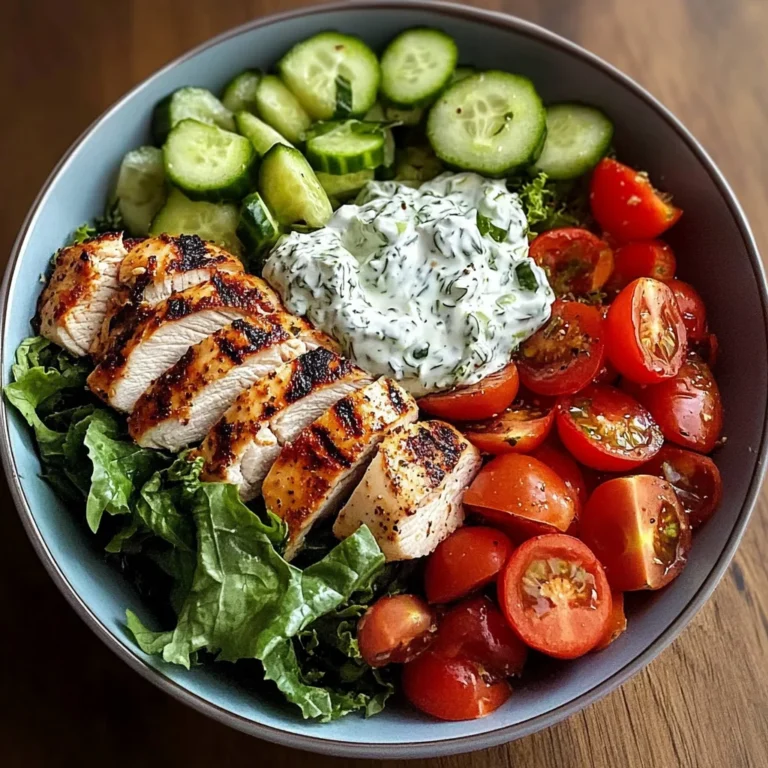 Greek Chicken Power Bowl with Tzatziki Sauce