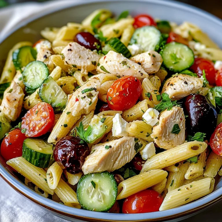 Mediterranean Chicken Pasta Salad