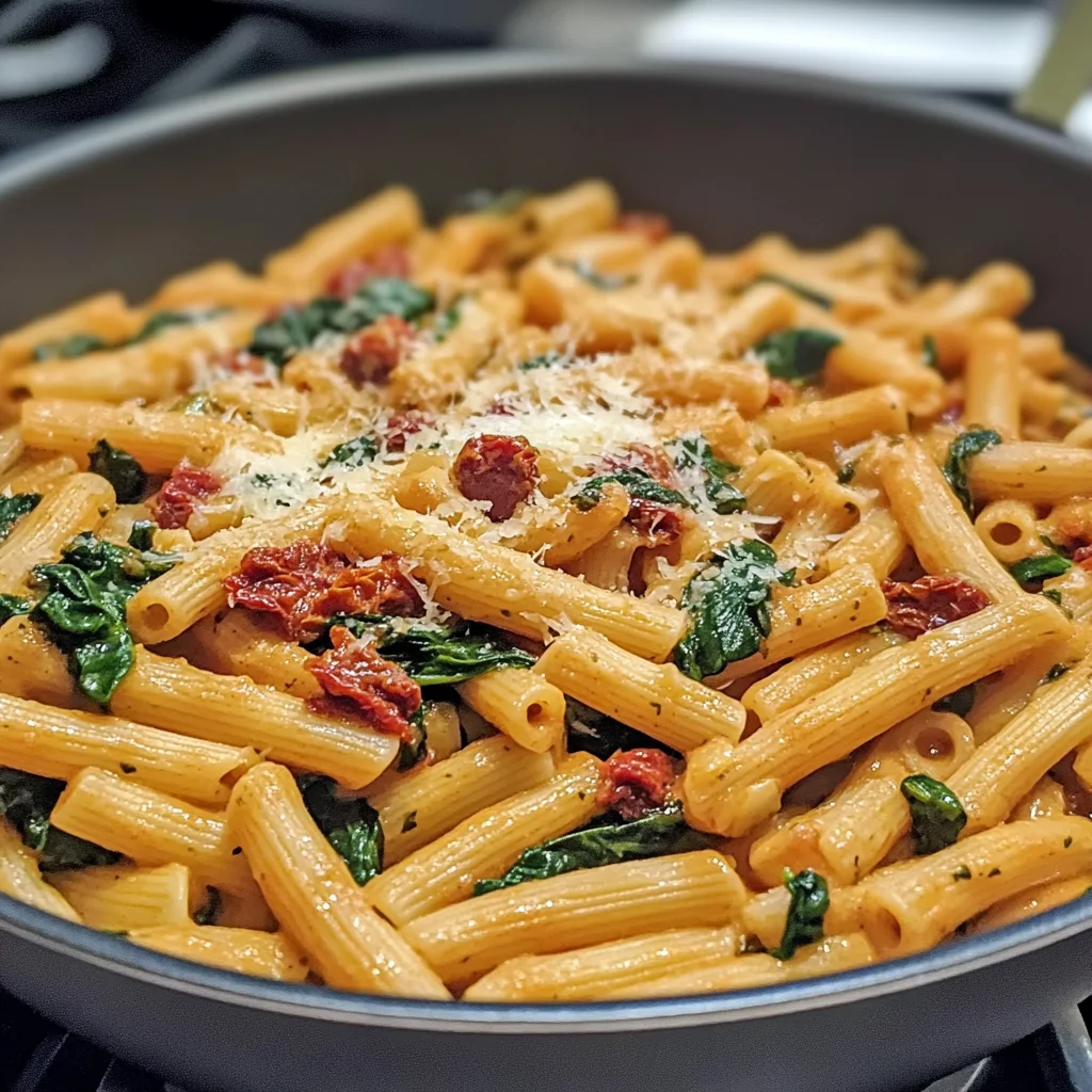 One-Pot Spinach Tomato Pasta