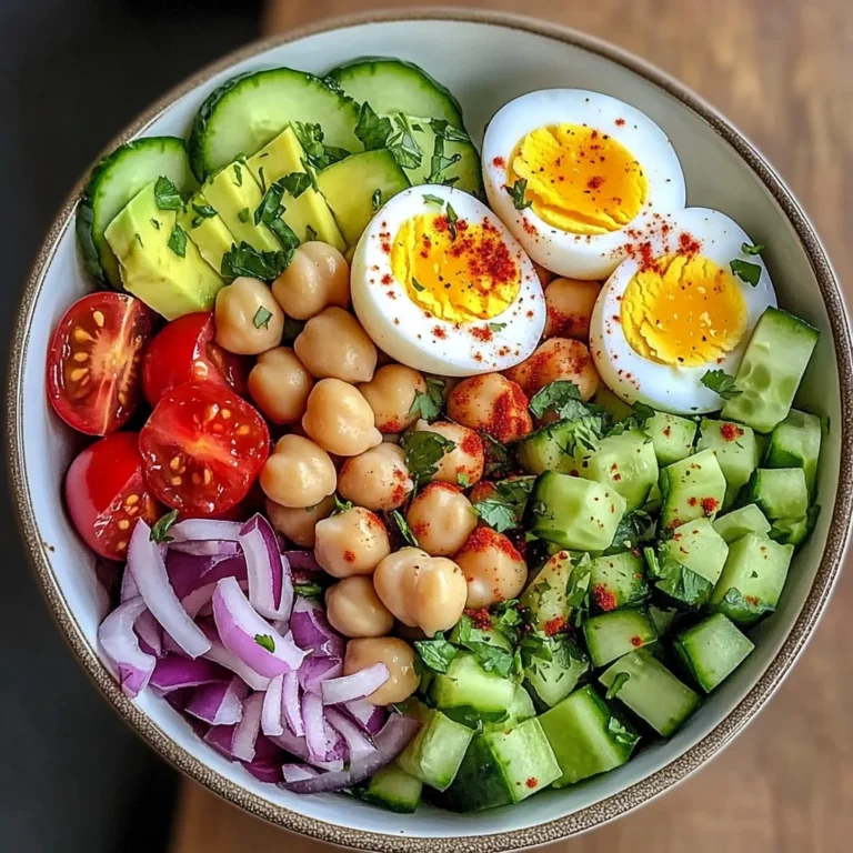 Rainbow Protein Bowl with Eggs & Chickpeas