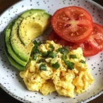 Scrambled Eggs with Avocado & Tomato