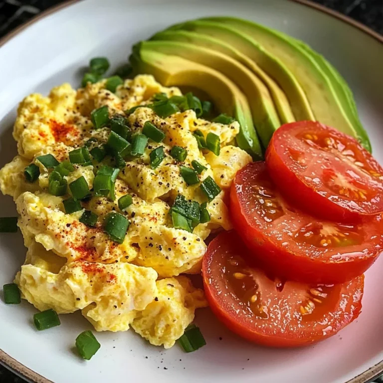 Scrambled Eggs with Avocado & Tomato