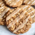 Seriously Thick & Chewy Chai Oatmeal Cookies with Maple Glaze