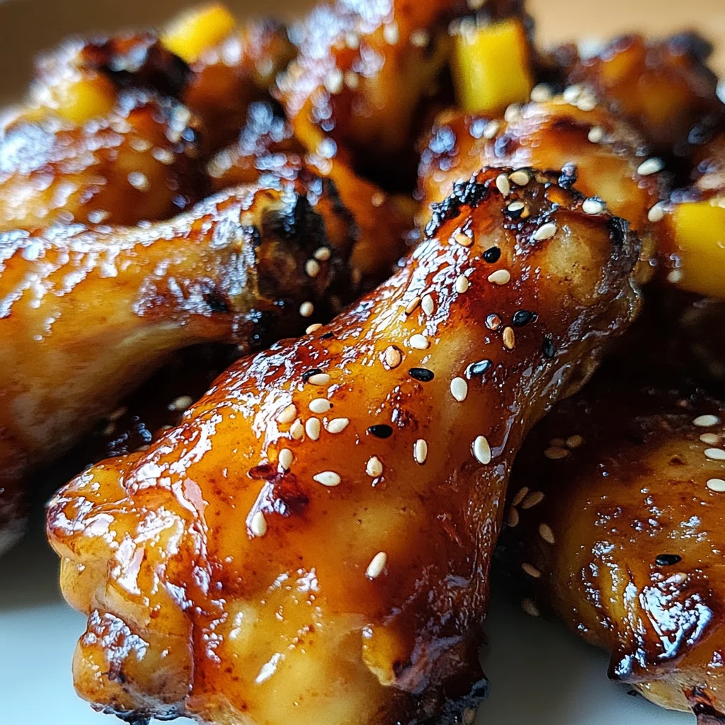 Sticky Pineapple-Teriyaki Chicken Wings in 3 Steps