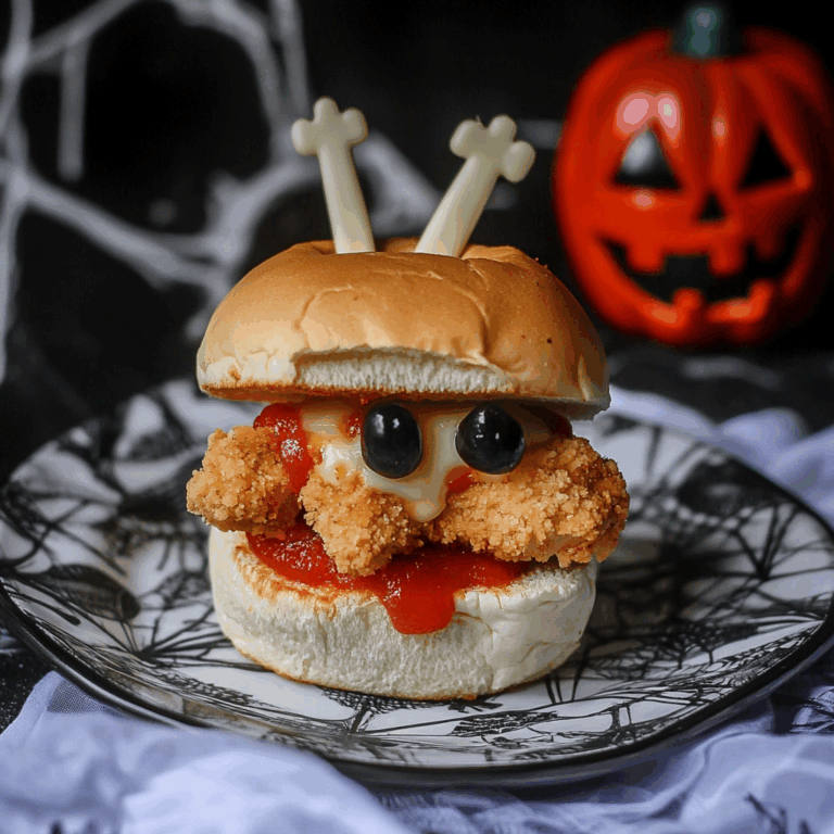 Halloween Chicken Parm Sliders