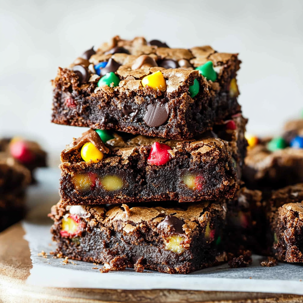 Monster Cookie Fudgy Brownies